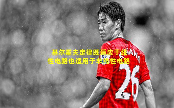 基尔霍夫定律既适应于线性电路也适用于非线性电路
